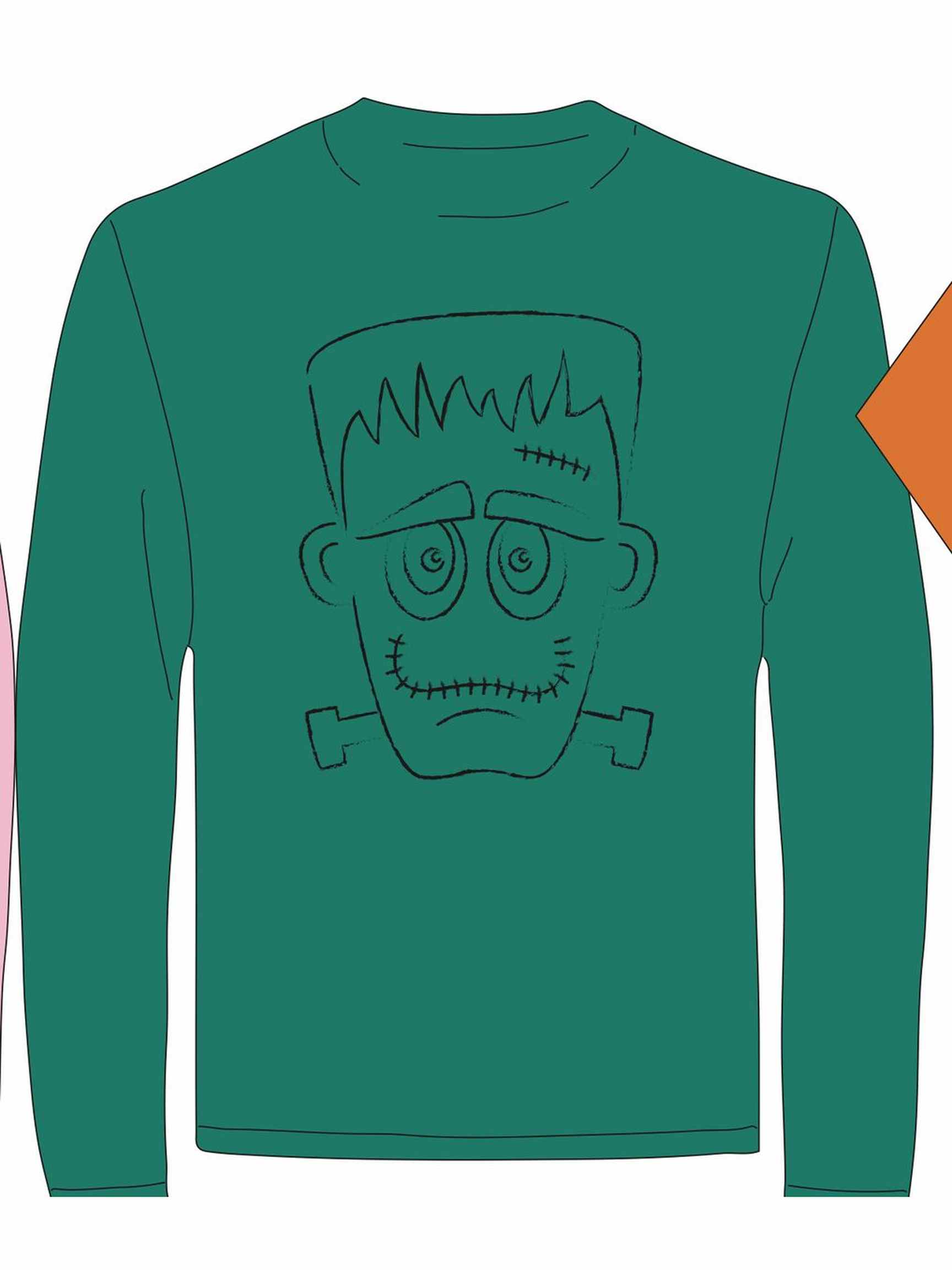 Green Frankenstein LS T-Shirt