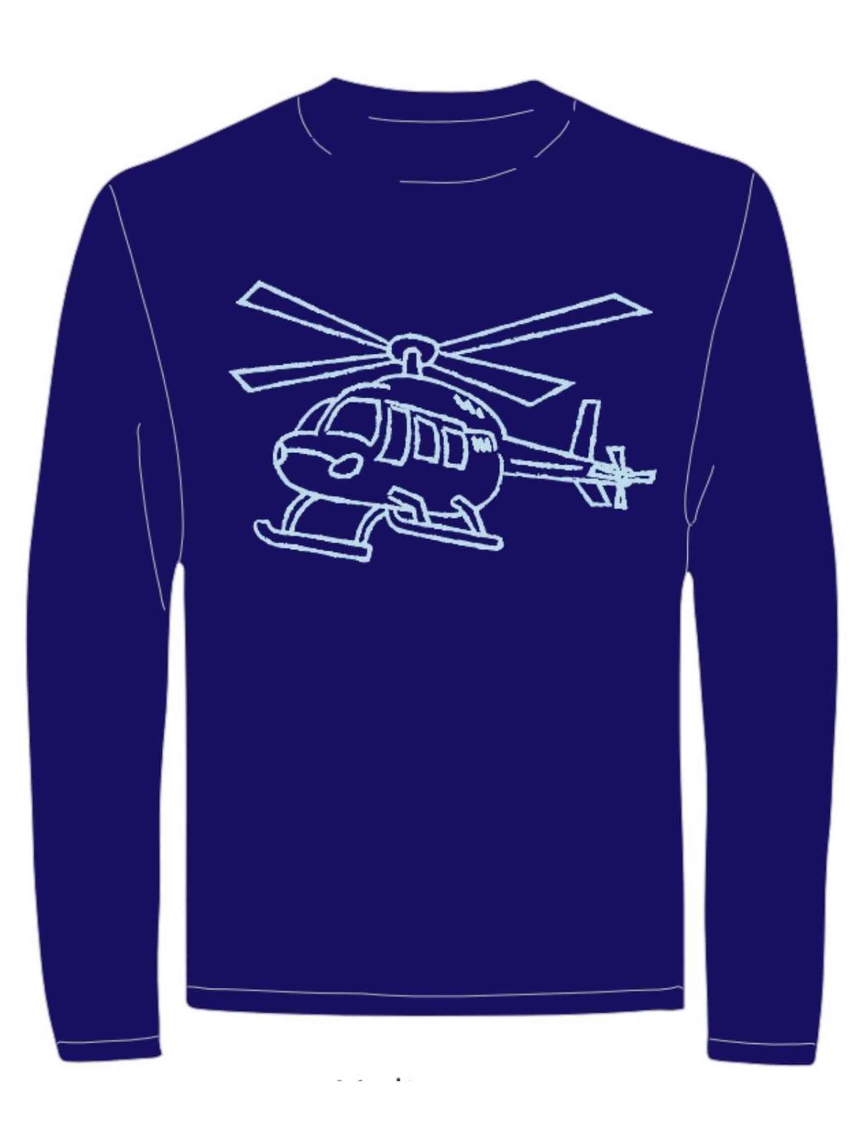 Navy Helicopter  LS T-Shirt