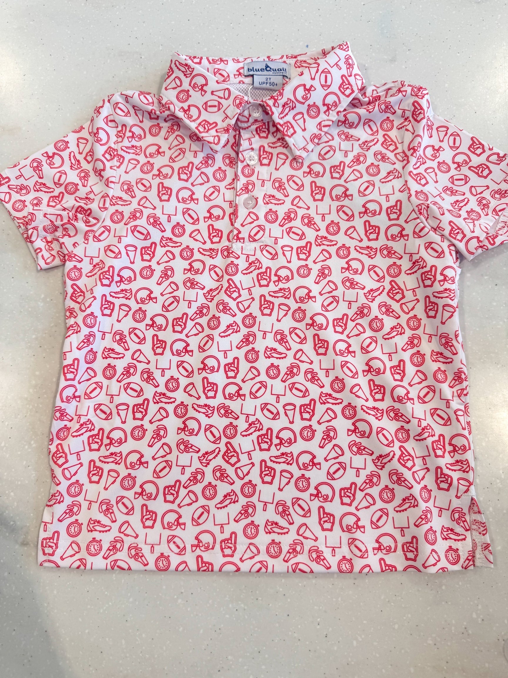 Kickoff Red Polo Short Sleeve Shirt