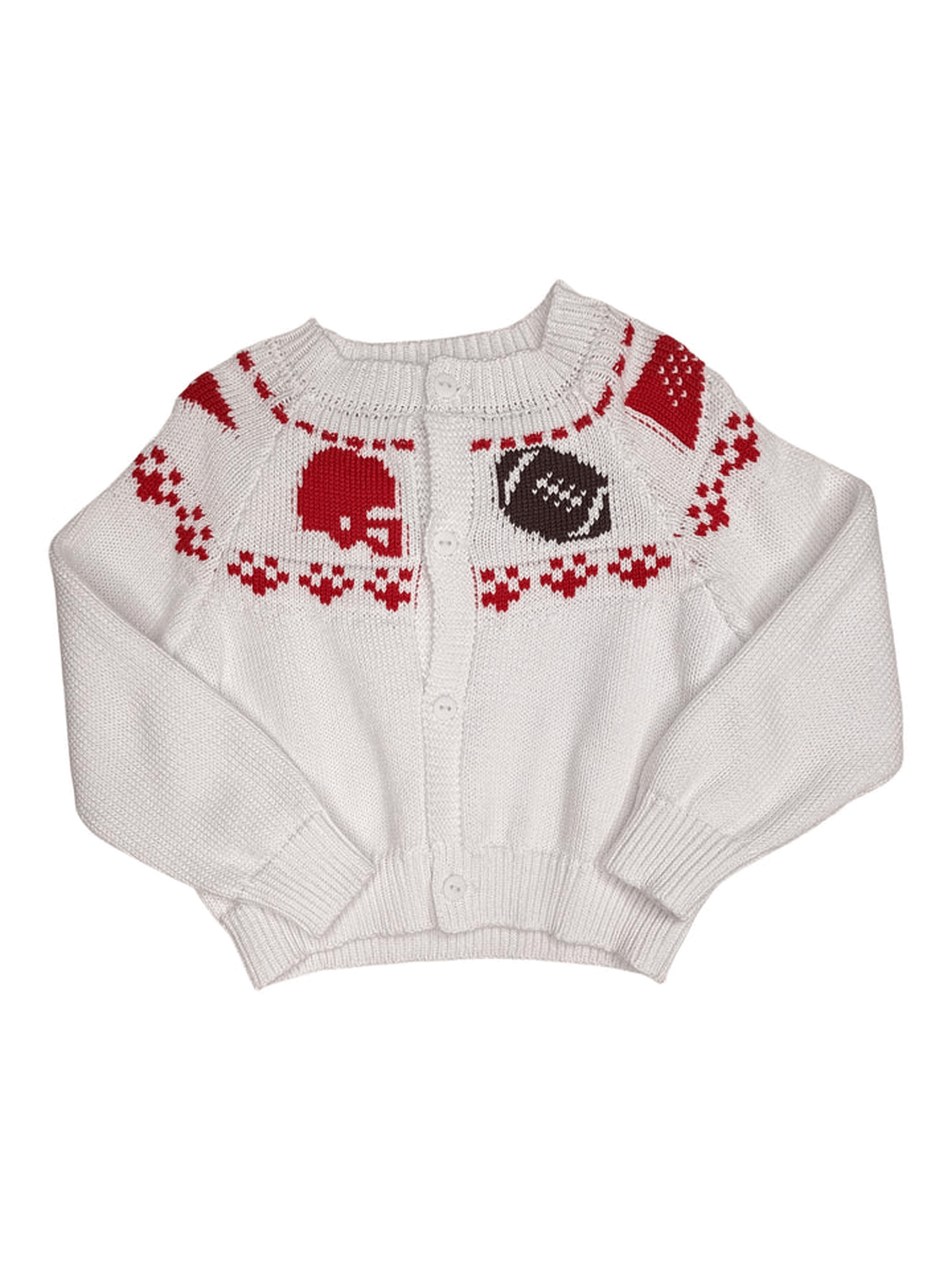 Boys Fair Isle Sweater -  Red & Black