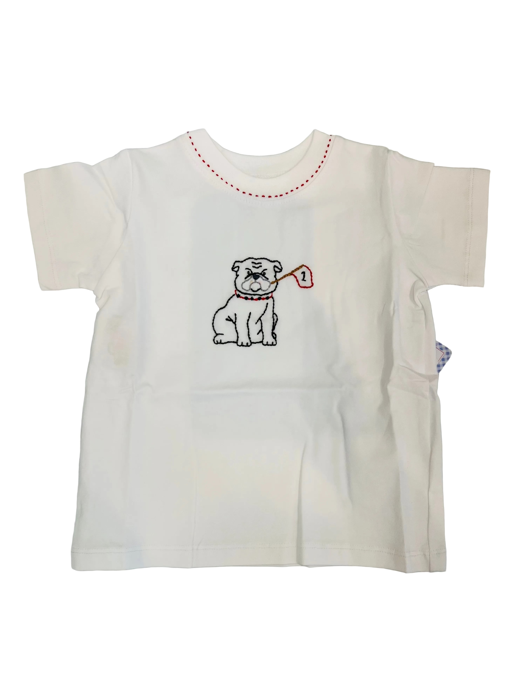 Embroidered Bulldog w/Flag T-Shirt