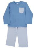 Porter Pant Set - Medium Blue Knit