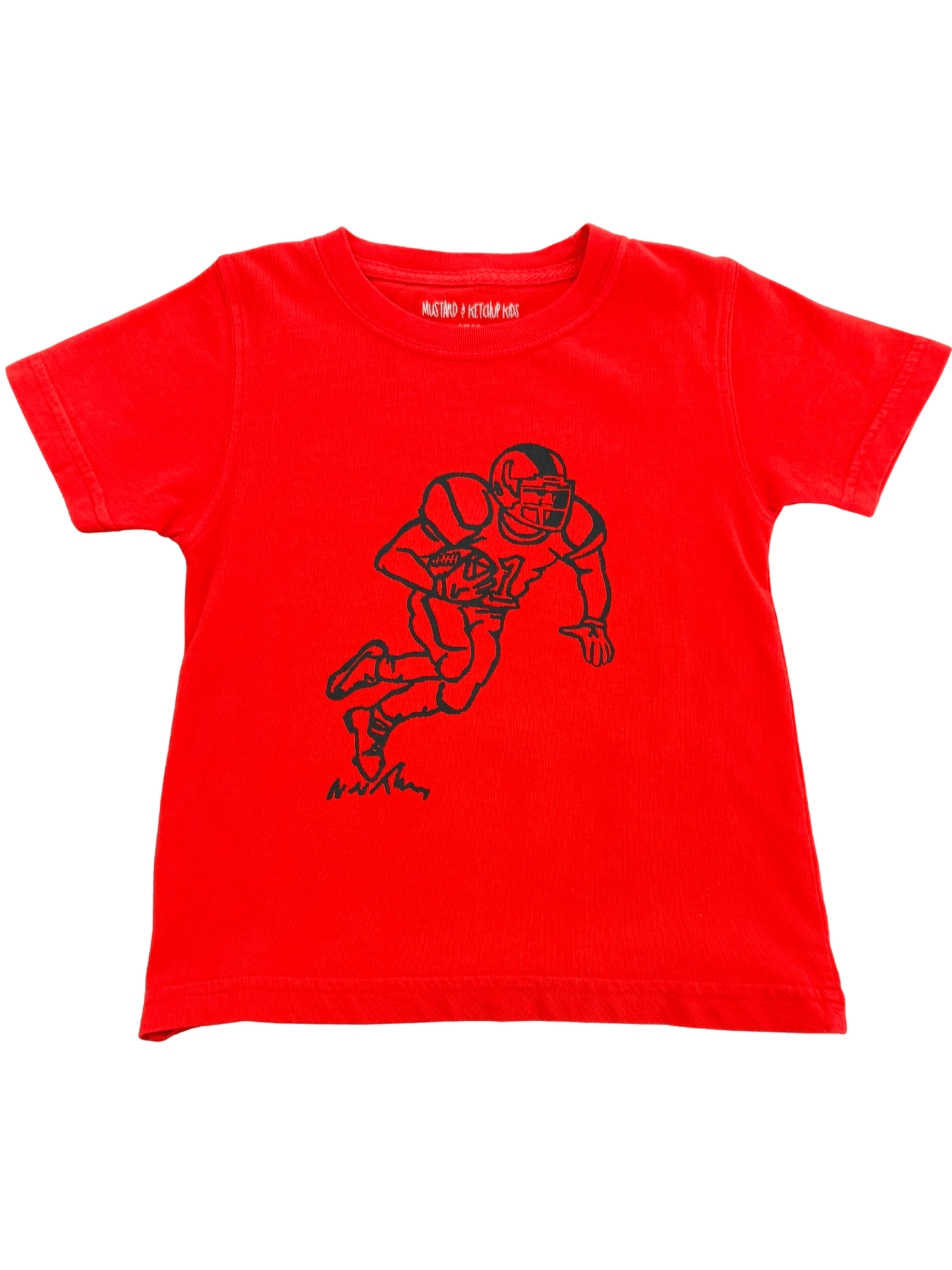 Red/Black Football Player T-Shirt